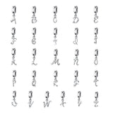 Eudora 925 Silver Beads A-Z Alphabet Charms Jewelry DIY Bracelets
