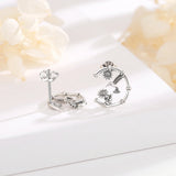 Eudora 925 Silver Bird Stud Earrings Sunflower Hypoallergenic Ladies Jewelry