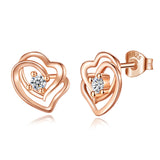 925 Sterling Silver Celtic Knot Stud Earrings CZ Irish Knot Fine Jewelry