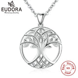 Eudora 925 Silver Celtics Knot Tree of Life Necklace for Women