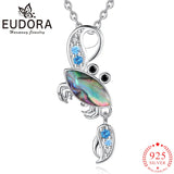 Eudora Crab Necklace Abalone Shell Pendant Zircon Party Gift
