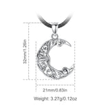 Eudora Silver Moon Filigree Necklace Vintage Lucky Pendant