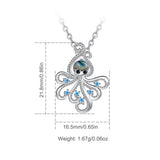 Eudora Octopus Necklace Abalone Shell Zircon Pendant Women Party Gift