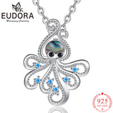 Eudora Octopus Necklace Abalone Shell Zircon Pendant Women Party Gift