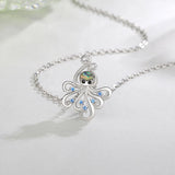 Eudora Octopus Necklace Abalone Shell Zircon Pendant Women Party Gift