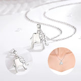 Eudora Elephant Necklace 925 Silver Origami Animal Pendant