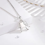 Eudora Elephant Necklace 925 Silver Origami Animal Pendant