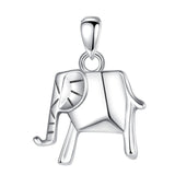 Eudora Elephant Necklace 925 Silver Origami Animal Pendant
