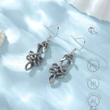 925 Silver Dragon Earring Women's Vintage Animal Celtic Knot Drop Gothic Jewelry