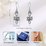 925 Silver Dragon Earring Women's Vintage Animal Celtic Knot Drop Gothic Jewelry