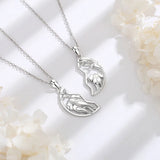 925 Silver Elephant Friendship Pendant Necklace Set for 2 Sisters
