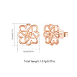 Eudora 925 Silver Flower Stud Earrings Fine Jewelry Women's Party