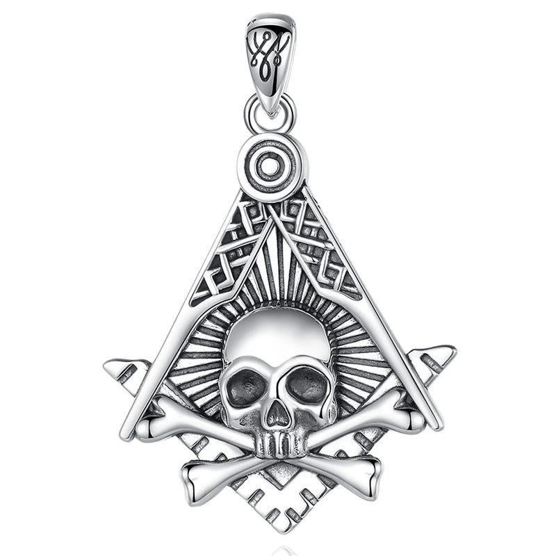 Eudora Masonic Skull Pendant Necklace