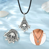 Eudora Masonic Skull Pendant Necklace
