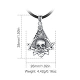 Eudora Masonic Skull Pendant Necklace