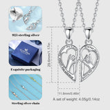 925 Silver BFF Hand Pendants Necklace Set
