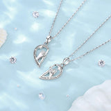 925 Silver BFF Hand Pendants Necklace Set