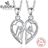 925 Silver BFF Hand Pendants Necklace Set
