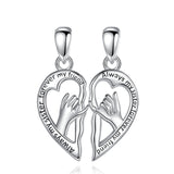 925 Silver BFF Hand Pendants Necklace Set
