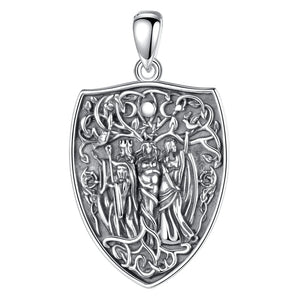 Eudora Hecate Amulet Necklace Triple Moon Goddess Pendant 925 Sterling Silver