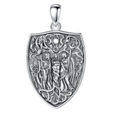 Eudora Hecate Amulet Necklace Triple Moon Goddess Pendant 925 Sterling Silver