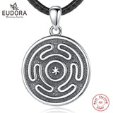925 Silver Hekate Wheel Necklace Triple Goddess Amulet Pendant