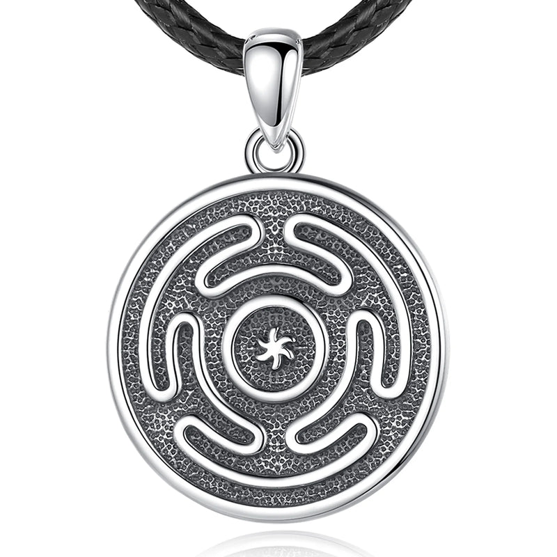 925 Silver Hekate Wheel Necklace Triple Goddess Amulet Pendant