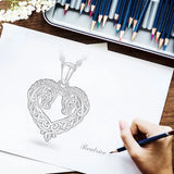 Eudora Sterling Silver Horse Necklace Celtic Knot Pendant