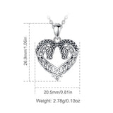 Eudora Sterling Silver Horse Necklace Celtic Knot Pendant