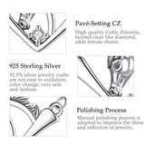 925 Silver Horse Pendant CZ Necklace Animal Series Jewelry