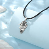 Eudora 925 Silver Arrow Necklace Gothic Tribal Pendant Men Women Jewelry