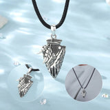 Eudora 925 Silver Arrow Necklace Gothic Tribal Pendant Men Women Jewelry