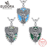 Eudora Archangel Necklace Abalone Shell Malachite Pendant