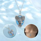 Eudora Archangel Necklace Abalone Shell Malachite Pendant