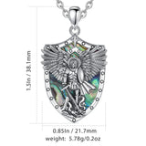 Eudora Archangel Necklace Abalone Shell Malachite Pendant