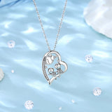 Eudora Astronaut Planet Necklace Heart-shaped Pendant