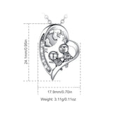 Eudora Astronaut Planet Necklace Heart-shaped Pendant