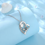 Eudora Astronaut Planet Necklace Heart-shaped Pendant