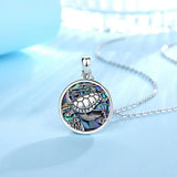 Eudora 925 Silver Sea Turtle Pendant Necklace