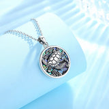Eudora 925 Silver Sea Turtle Pendant Necklace