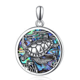 Eudora 925 Silver Sea Turtle Pendant Necklace