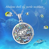 Eudora 925 Silver Sea Turtle Pendant Necklace