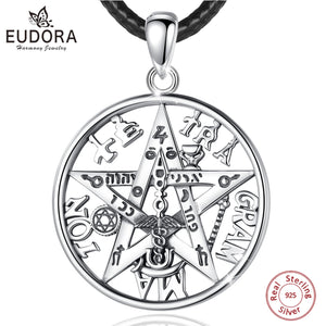925 Silver Pentagram Pendant for Men Women Amulet Necklace