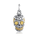 Eudora 925 Silver Skull Necklace Hip Hop Style Men Women Jewelry