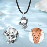 Eudora 925 Silver Skull Necklace Gothic Pendant Hip Hop