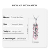 Eudora Silver Rose Flower Pendant with Pink Crystal