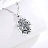 Eudora St. Michael Angel Necklace Sterling Silver Religious Pendant