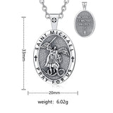 Eudora St. Michael Angel Necklace Sterling Silver Religious Pendant