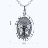 Eudora St. Michael Angel Wings Necklace 925 Silver