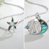 Sterling Silver Sea Turtle Necklace Abalone Pendant Ocean Jewelry Gift